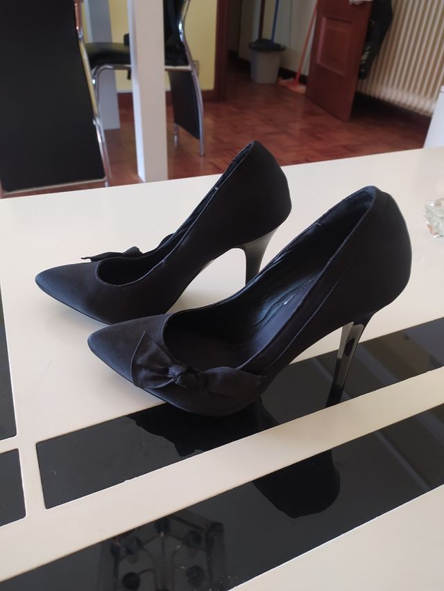 Zapatos salón Blanco negros