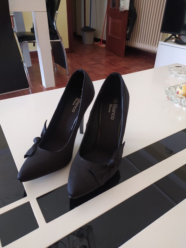 Zapatos salón Blanco negros