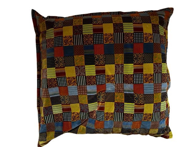 Pouf multicolor tessuto