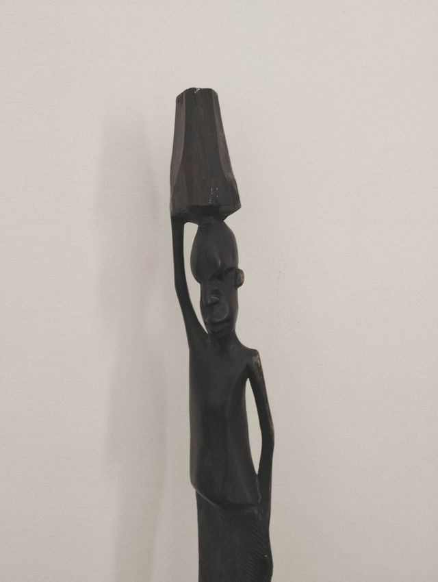 3 Statuette Legno Africa - Artigianato