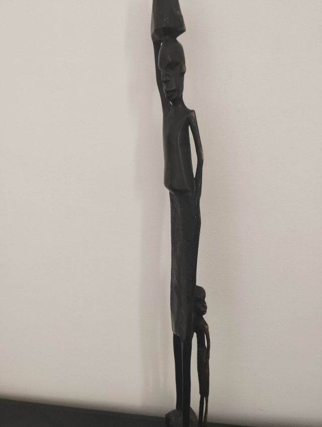 3 Statuette Legno Africa - Artigianato