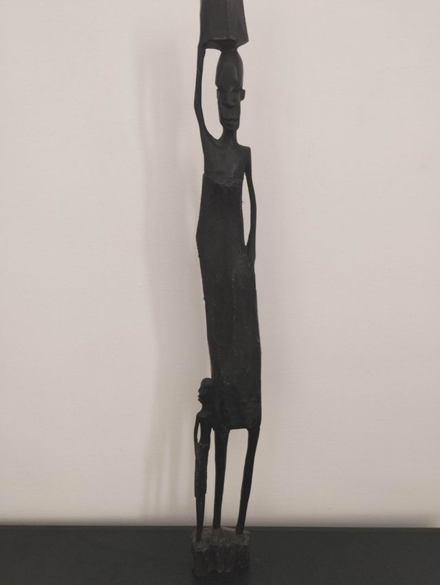 3 Statuette Legno Africa - Artigianato