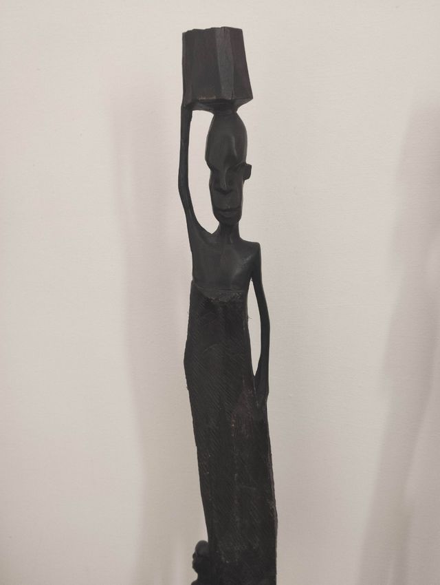 3 Statuette Legno Africa - Artigianato