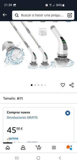 Limpiador giratorio eléctrico sumergible. Nuevo