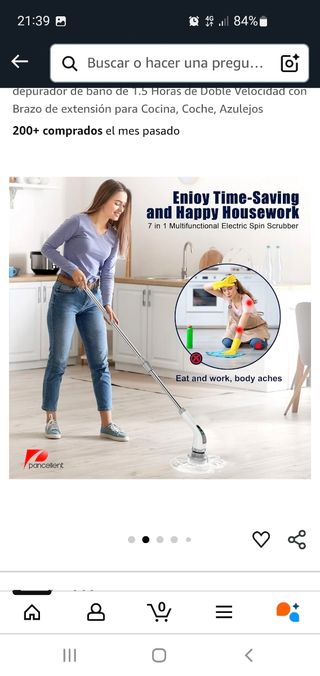 Limpiador giratorio eléctrico sumergible. Nuevo