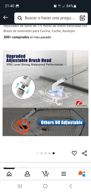 Limpiador giratorio eléctrico sumergible. Nuevo