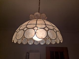 Lámpara techo vintage art déco nacarada