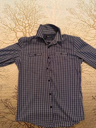 Camicia Trend M - Blu e Bianca a quadri Usato