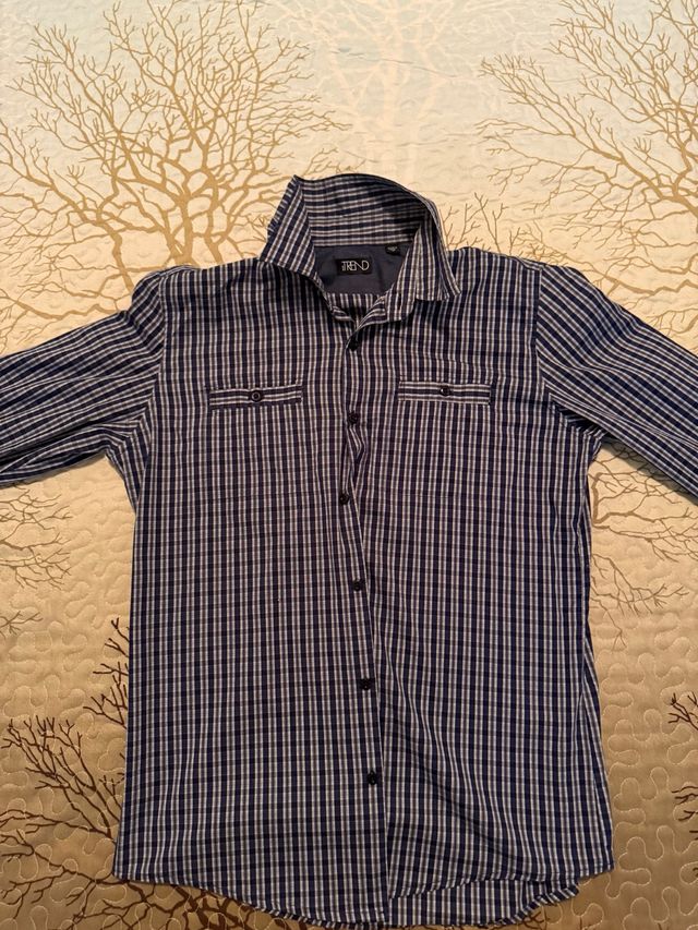 Camicia Trend M - Blu e Bianca a quadri Usato