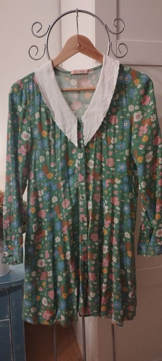 Vestido Kling floral verde