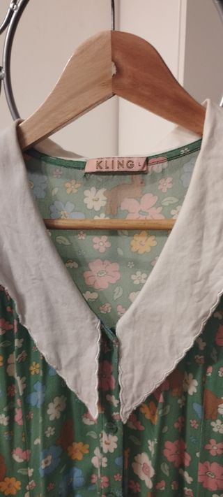 Vestido Kling floral verde