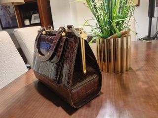 Bolso de piel de cocodrilo auténtica Negociable 