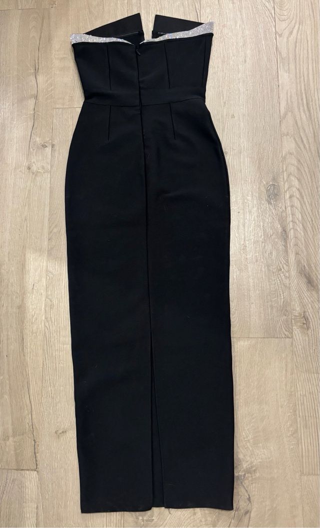 Vestido bandage negro c/pedreria