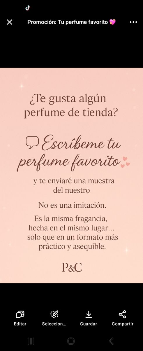 Regalo muestras de perfume