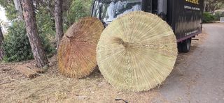 Sombrillas y pergolas de brezo mimbre cañizo espar