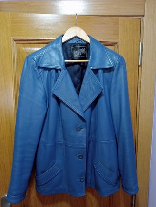 Americana piel azul talla L - 