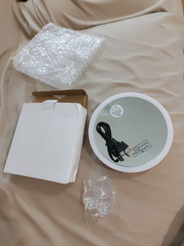 Espejo maquillaje LED 30x