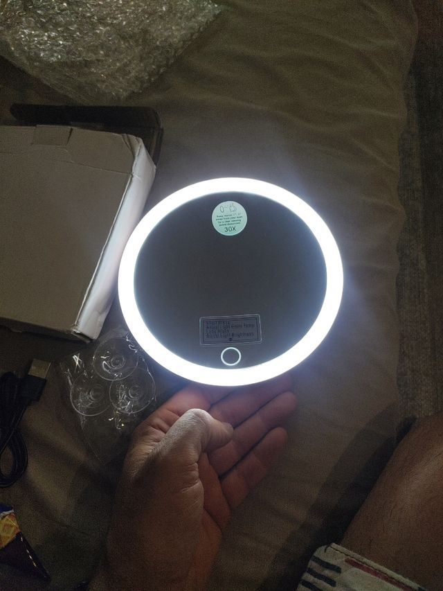 Espejo maquillaje LED 30x
