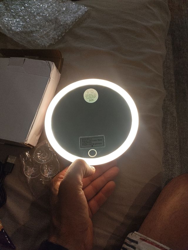 Espejo maquillaje LED 30x