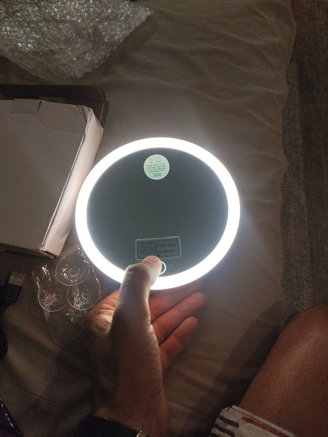 Espejo maquillaje LED 30x