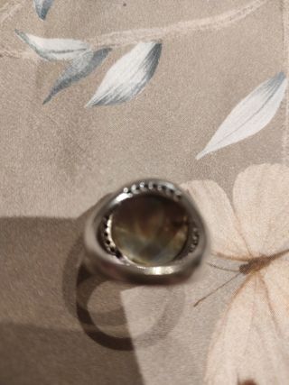 Anillo plata circonitas - piedra negra