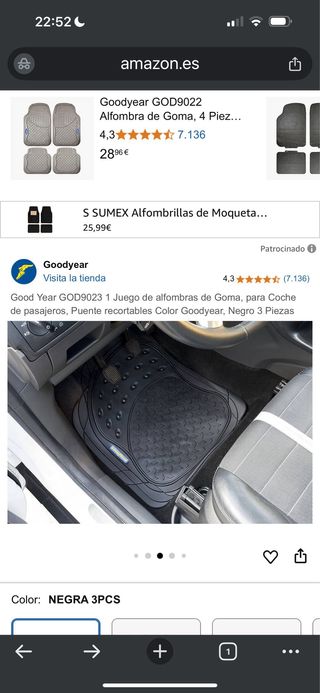 Alfombrillas Goma Goodyear para Mercedes GLC