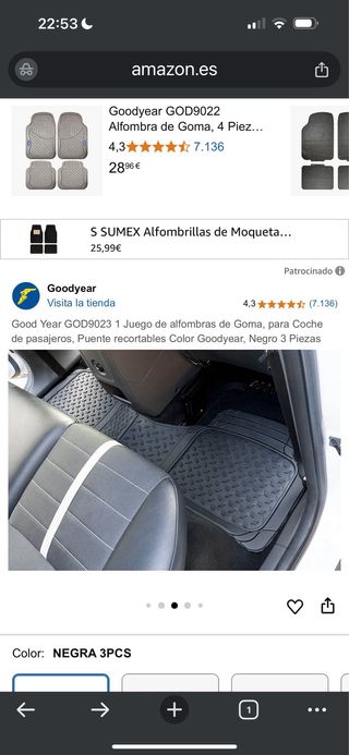 Alfombrillas Goma Goodyear para Mercedes GLC