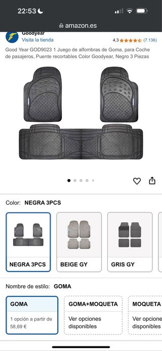 Alfombrillas Goma Goodyear para Mercedes GLC