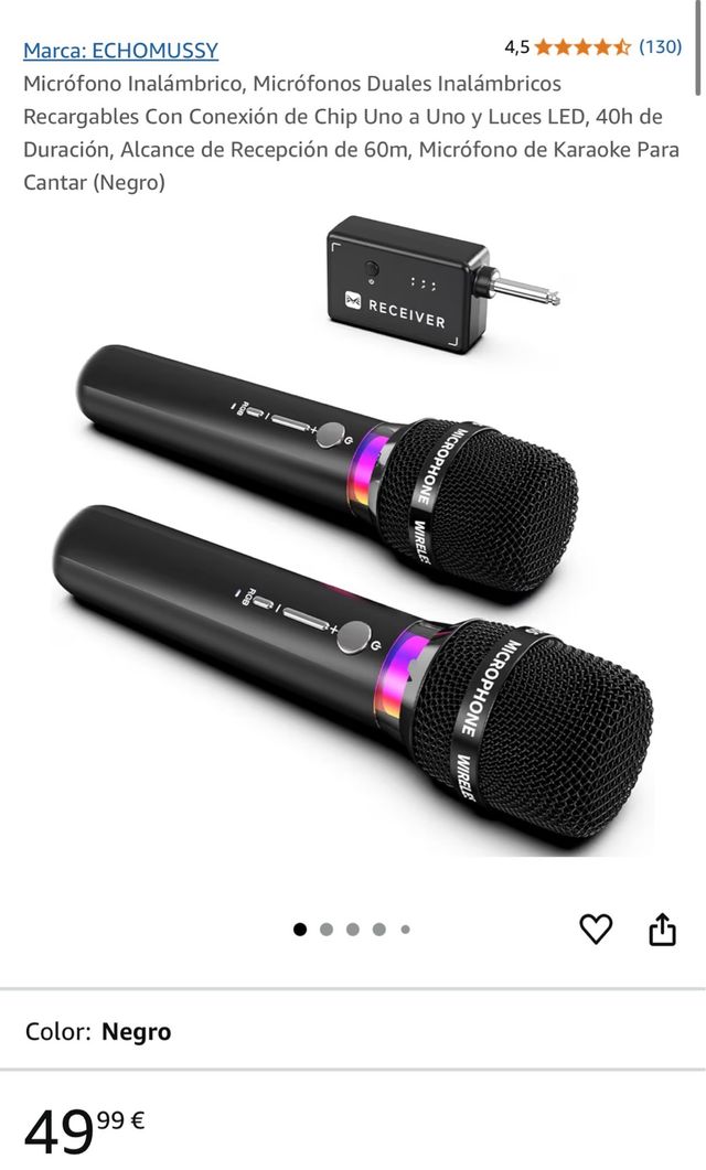 NUEVOS 2 Micrófonos inalámbricos