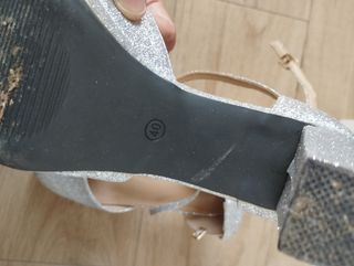 Zapatos fiesta purpurina plata Shein
