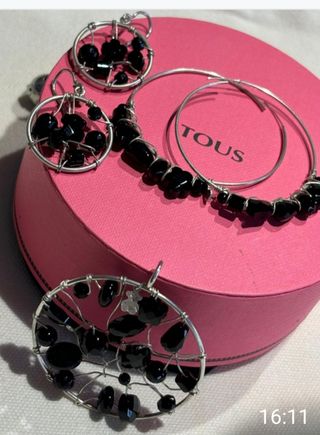 CONJUNTO Tous - Garabato: pendientes y colgante