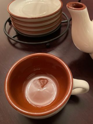 Conjunto Chá/café - Porcelana e Metal