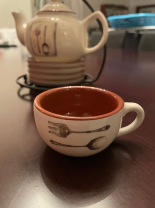 Conjunto Chá/café - Porcelana e Metal