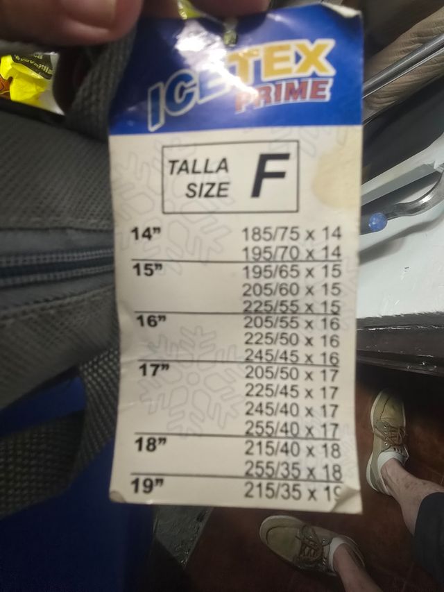 Fundas Cadenas Nieve Icetex Prime Talla F