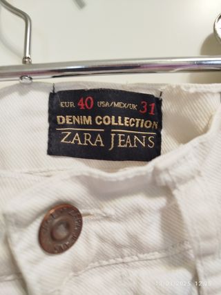Vaqueros blancos Zara hombre