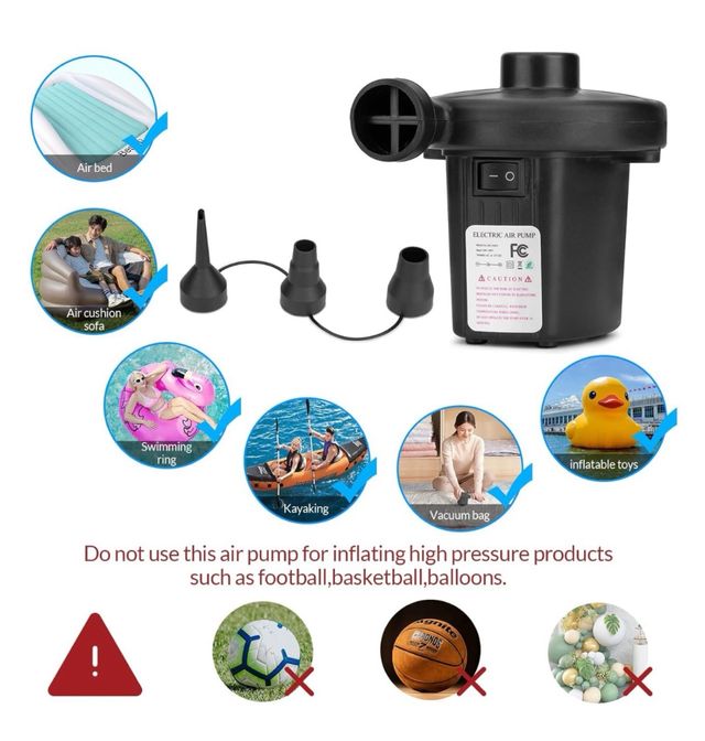 Cama+Colchón niños inflable de viaje + Compresor