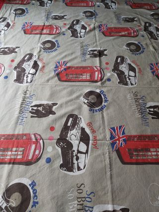 Tessuto con una fantasia a tema britannico.