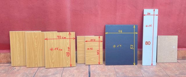 Tablas madera: estanterías