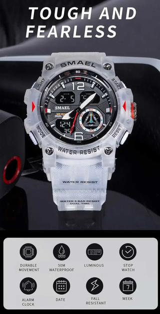 Reloj SMAEL deportivo militar verde
