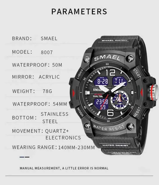 Reloj SMAEL deportivo militar verde