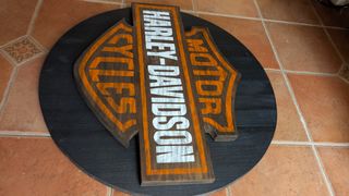 Logo Harley-Davidson madera