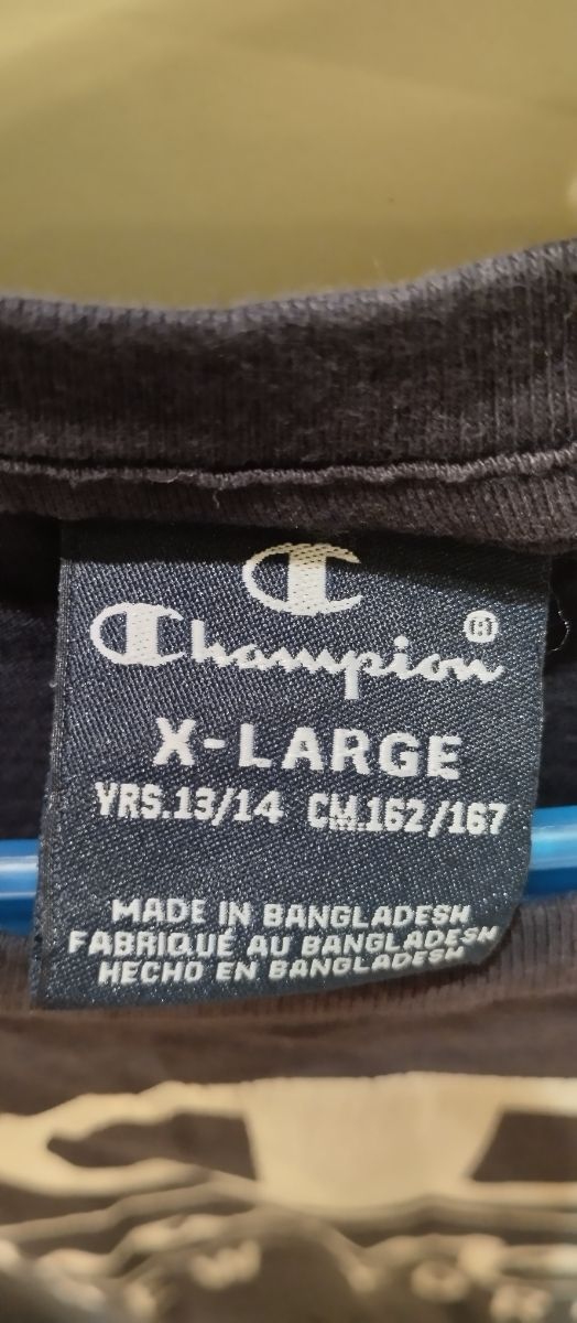 Maglietta Champion bambino. Nera