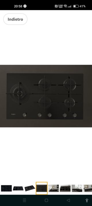 Piano cottura a gas Whirlpool GOWL958/NB