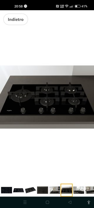 Piano cottura a gas Whirlpool GOWL958/NB