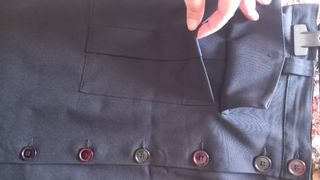Gonna nera midi bottoni e tasche