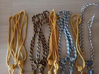 10 Nappe Tende in tessuto, blu e oro