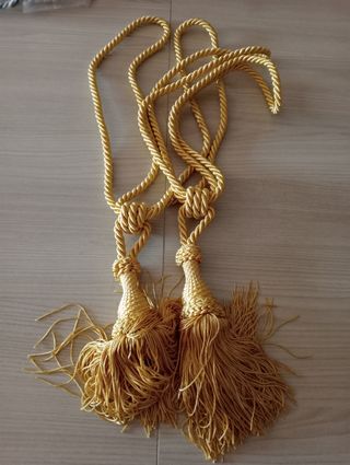 10 Nappe Tende in tessuto, blu e oro