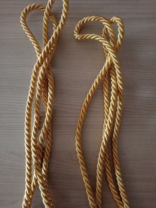 10 Nappe Tende in tessuto, blu e oro