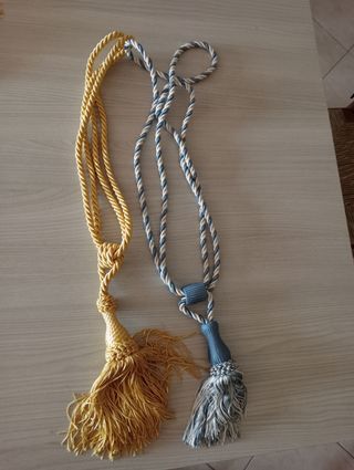 10 Nappe Tende in tessuto, blu e oro