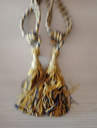 10 Nappe Tende in tessuto, blu e oro